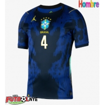 Camiseta Brasil Marquinhos #4 Visitante Equipación Mundial 2026 manga corta